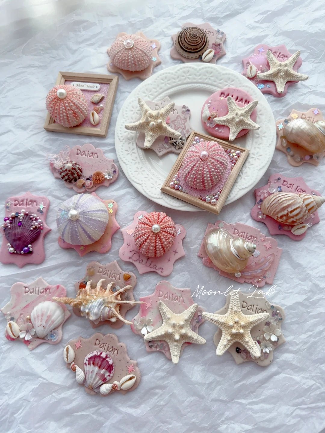 Hand-Painted Glazed Shell Fridge Magnet