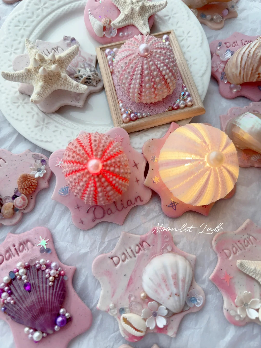 Hand-Painted Glazed Shell Fridge Magnet