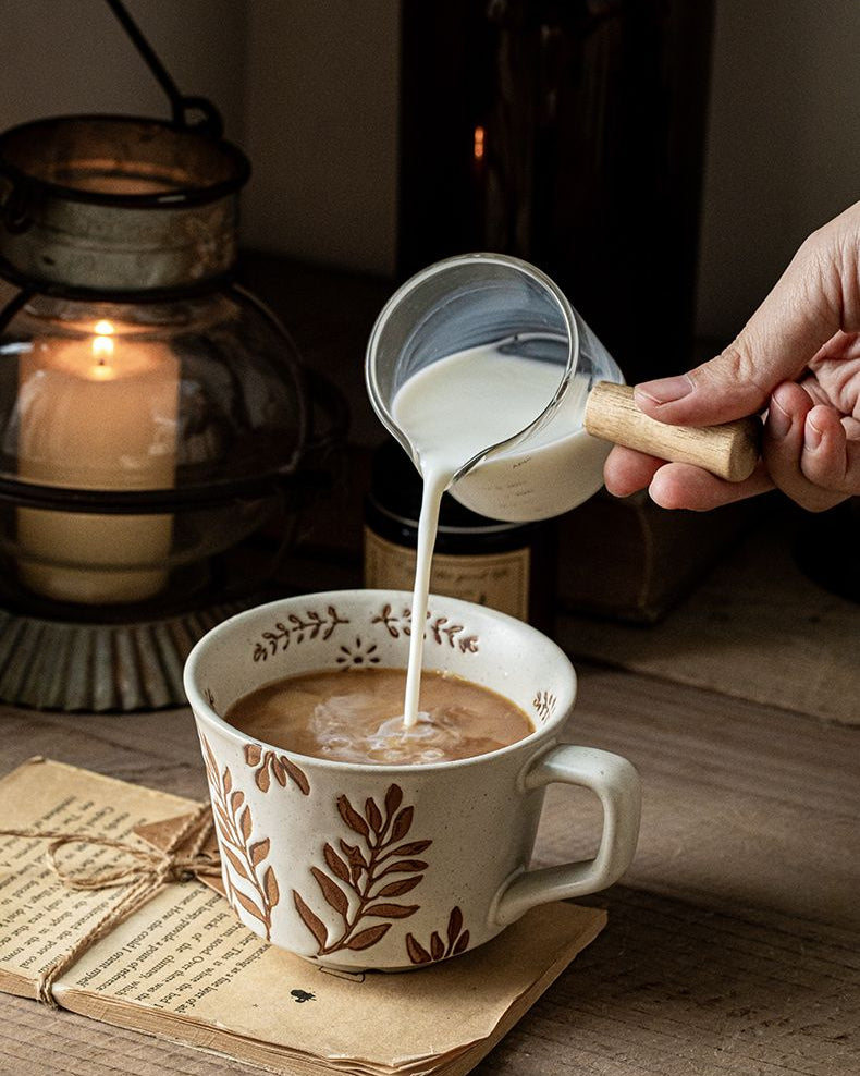 Hand-Painted Coarse Pottery Coffee Cup