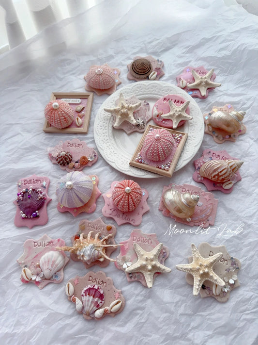 Hand-Painted Glazed Shell Fridge Magnet